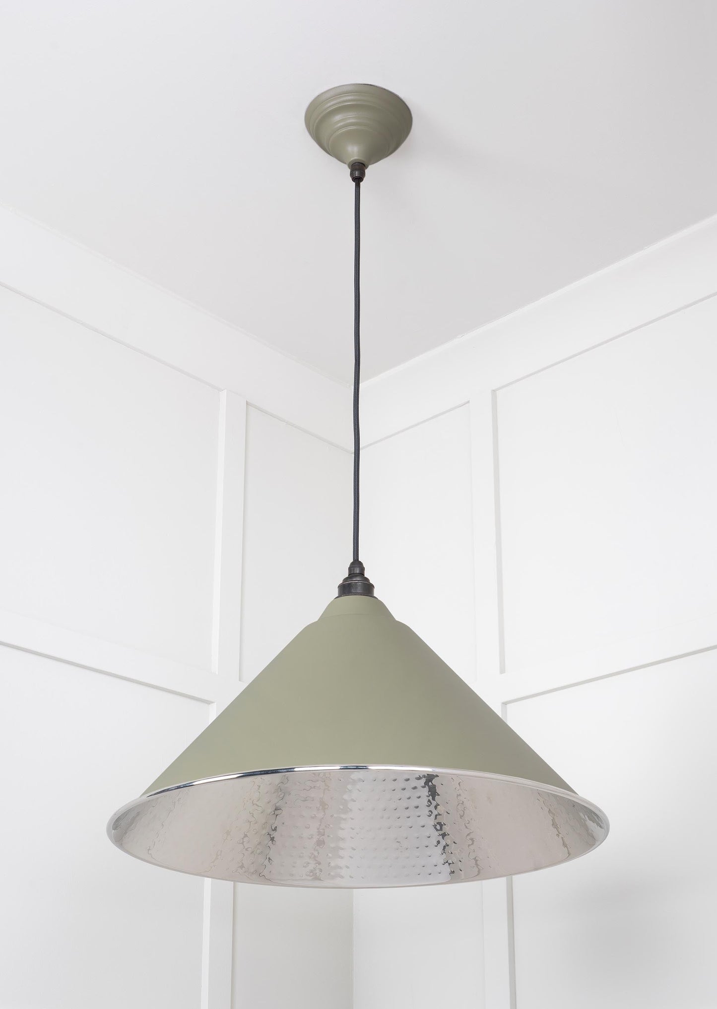 From The Anvil Hammered Nickel Hockley Pendant