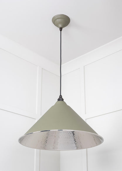 From The Anvil Hammered Nickel Hockley Pendant