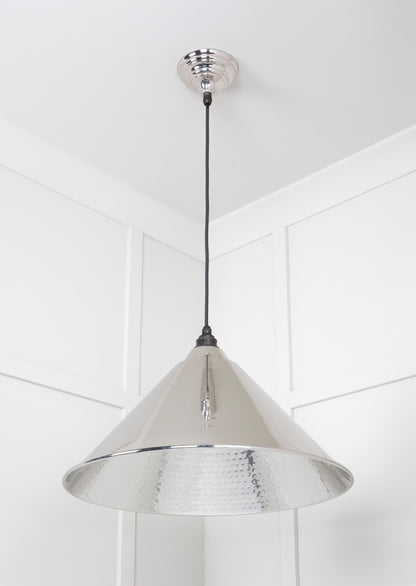 From The Anvil Hammered Nickel Hockley Pendant