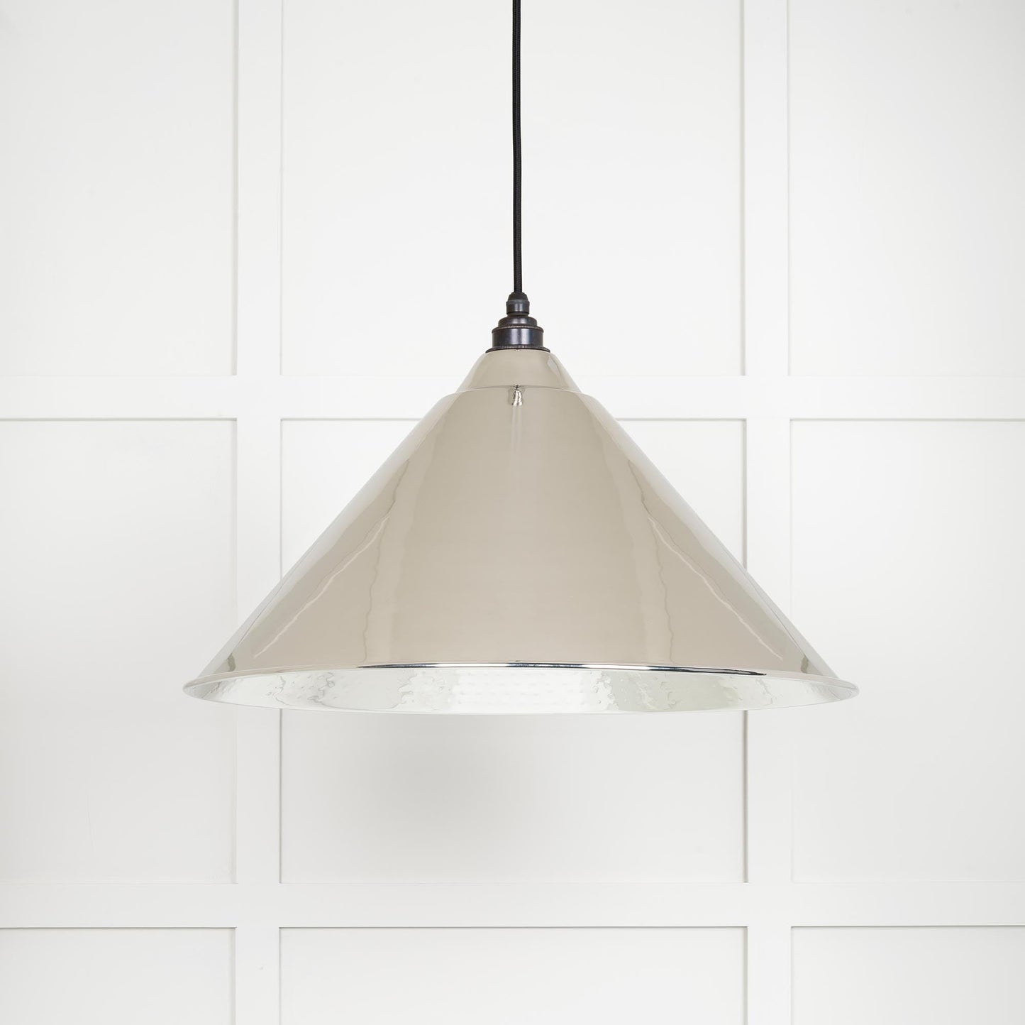 From The Anvil Hammered Nickel Hockley Pendant