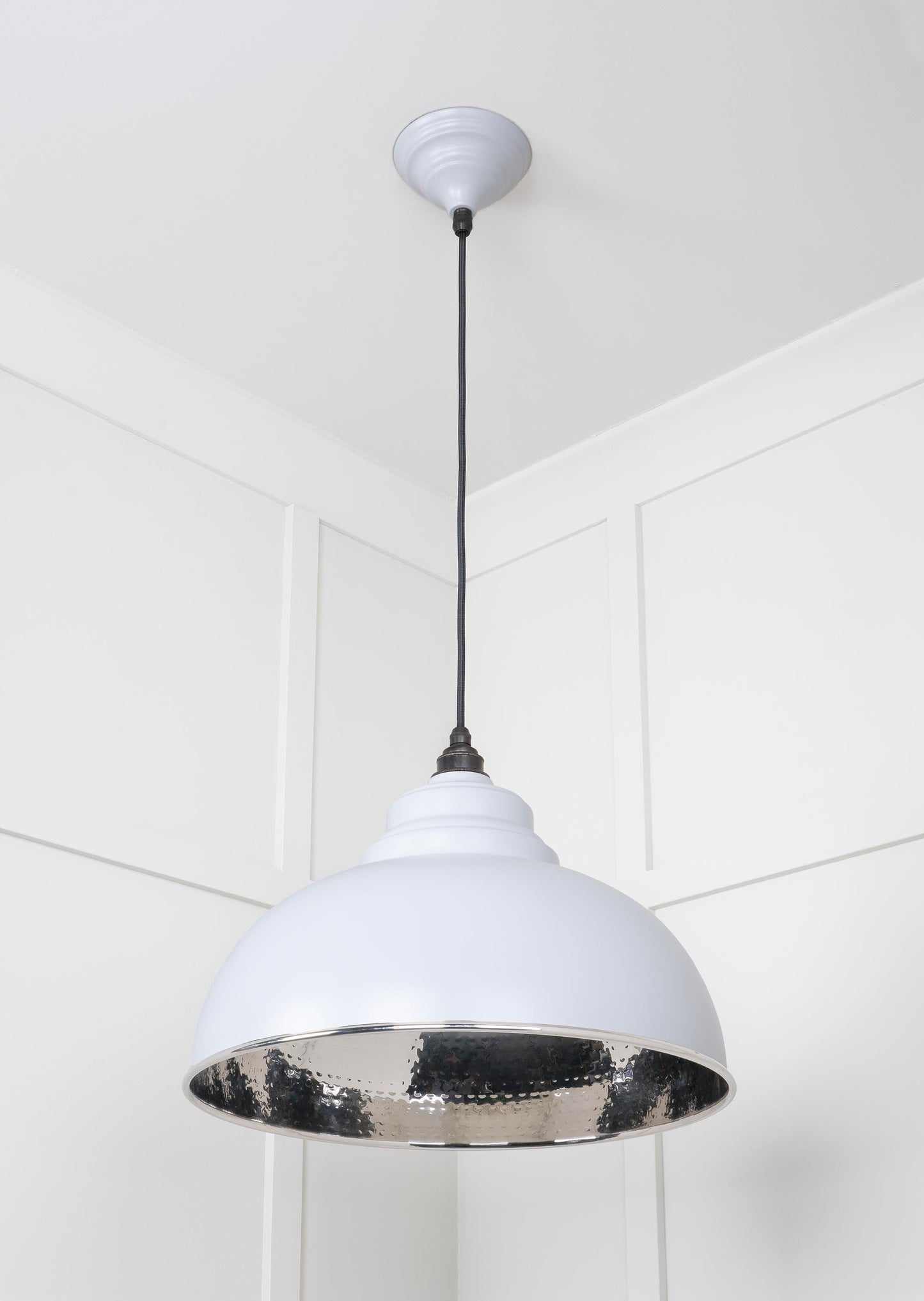 From The Anvil Hammered Nickel Harborne Pendant