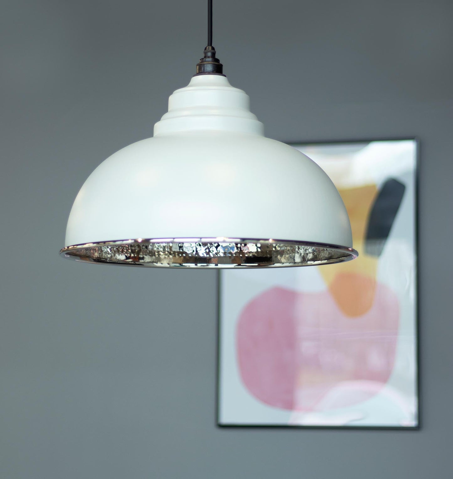 From The Anvil Hammered Nickel Harborne Pendant