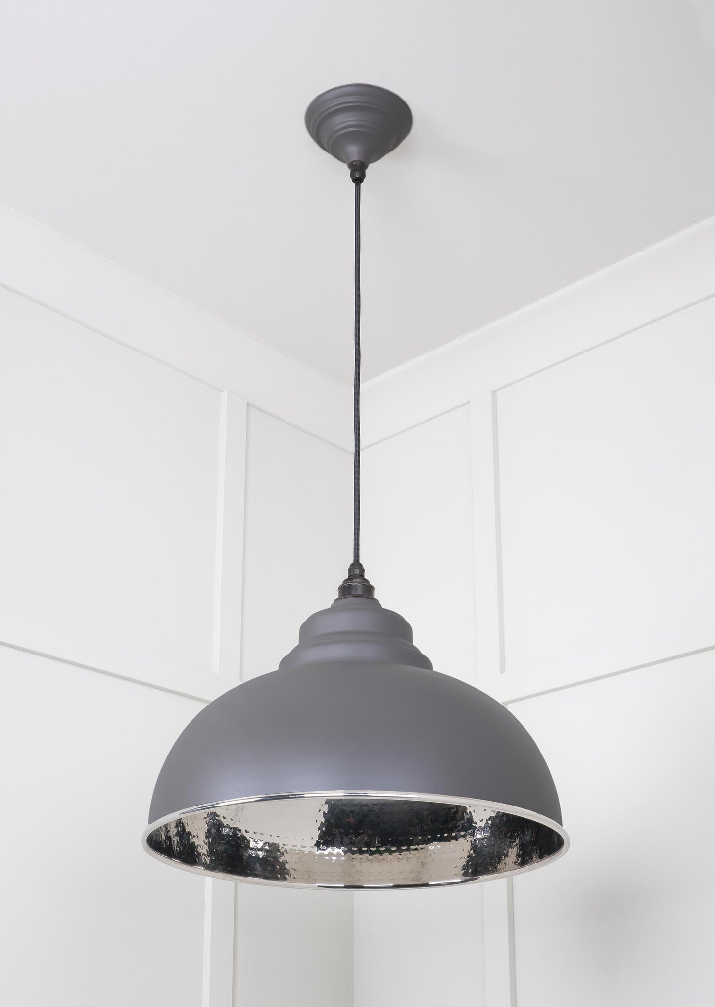 From The Anvil Hammered Nickel Harborne Pendant