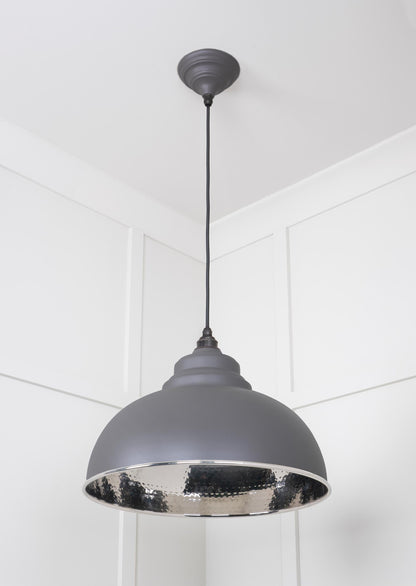 From The Anvil Hammered Nickel Harborne Pendant