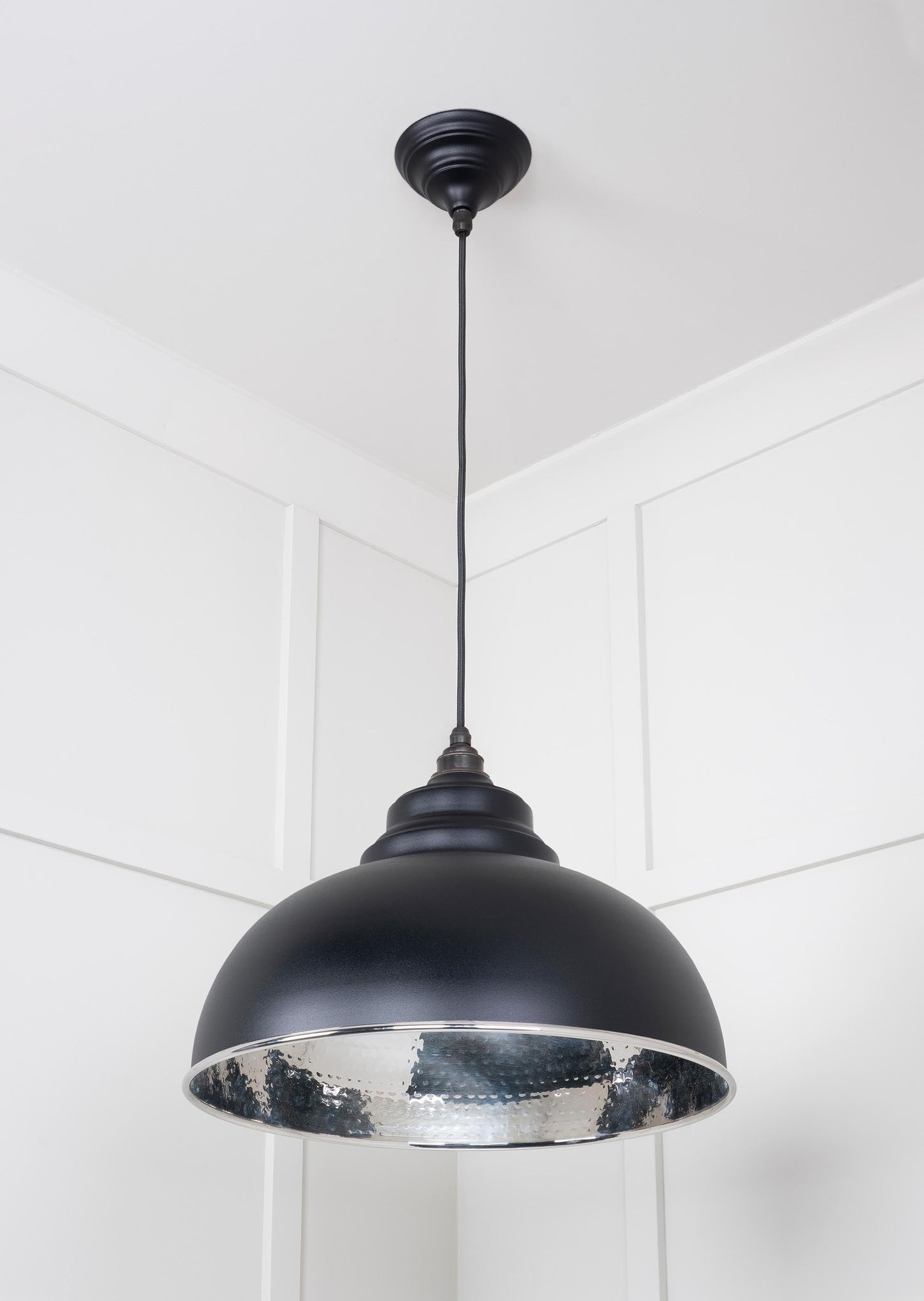 From The Anvil Hammered Nickel Harborne Pendant