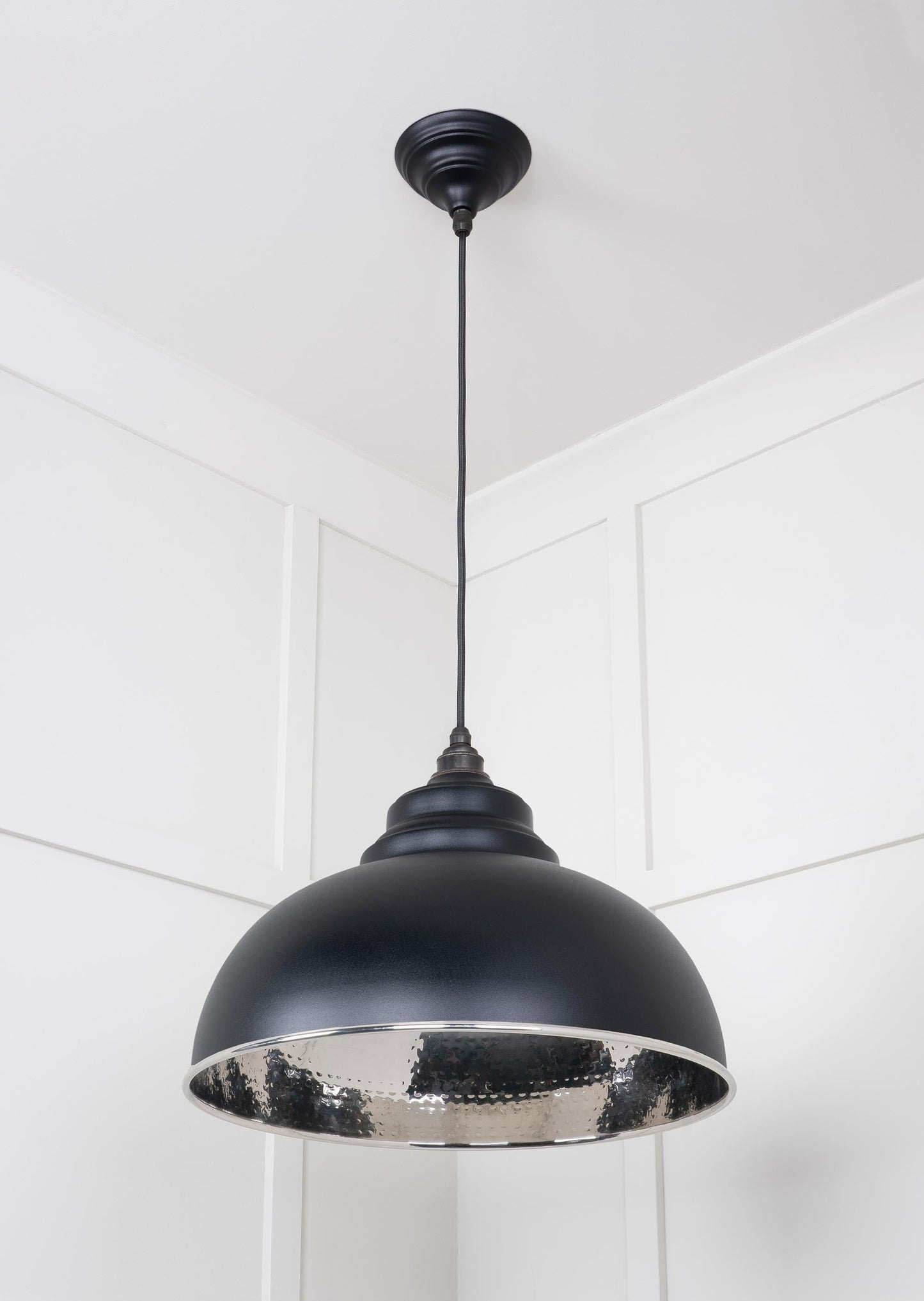From The Anvil Hammered Nickel Harborne Pendant