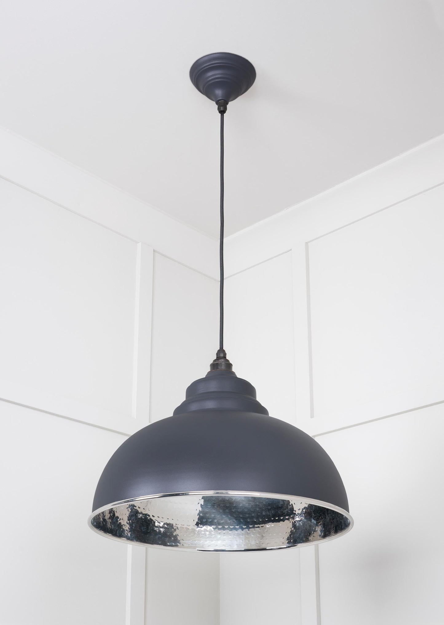 From The Anvil Hammered Nickel Harborne Pendant