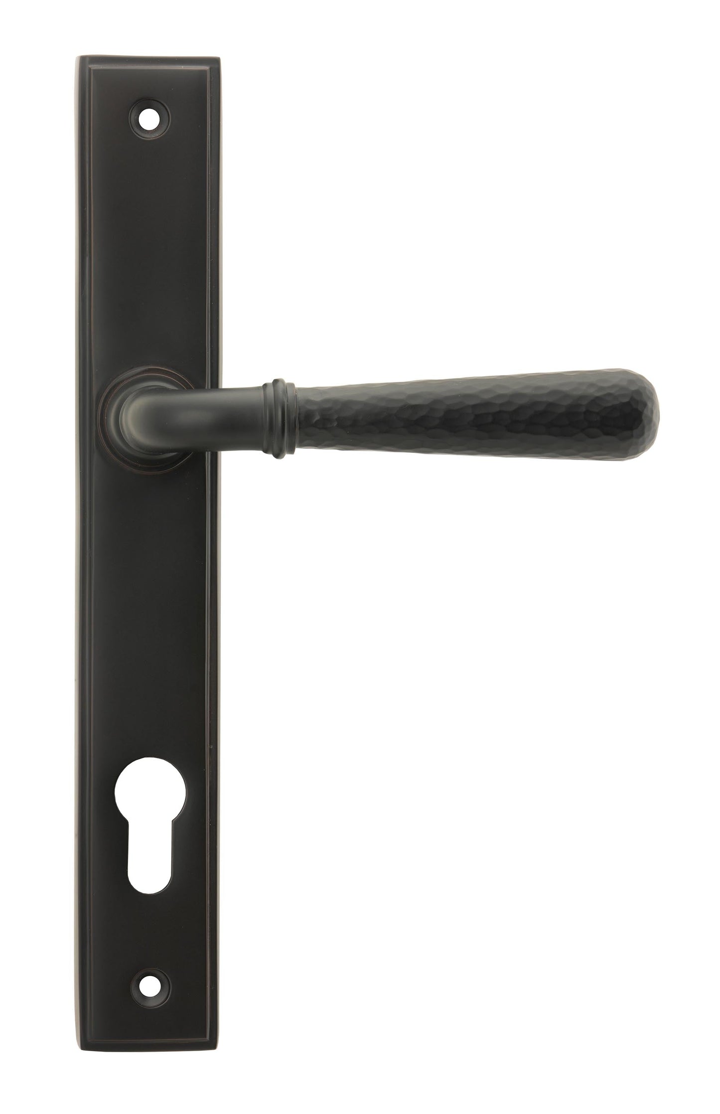 From The Anvil Hammered Newbury Slimline Espag. Lock Set
