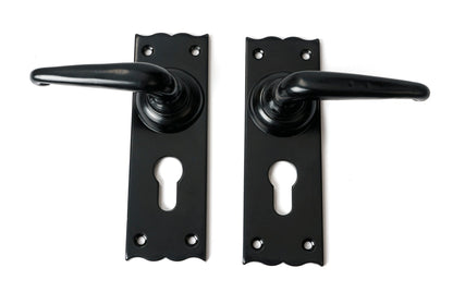 From The Anvil Oak Lever Euro Lock Set