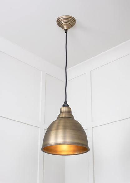 From The Anvil Aged Brass Brindley Pendant