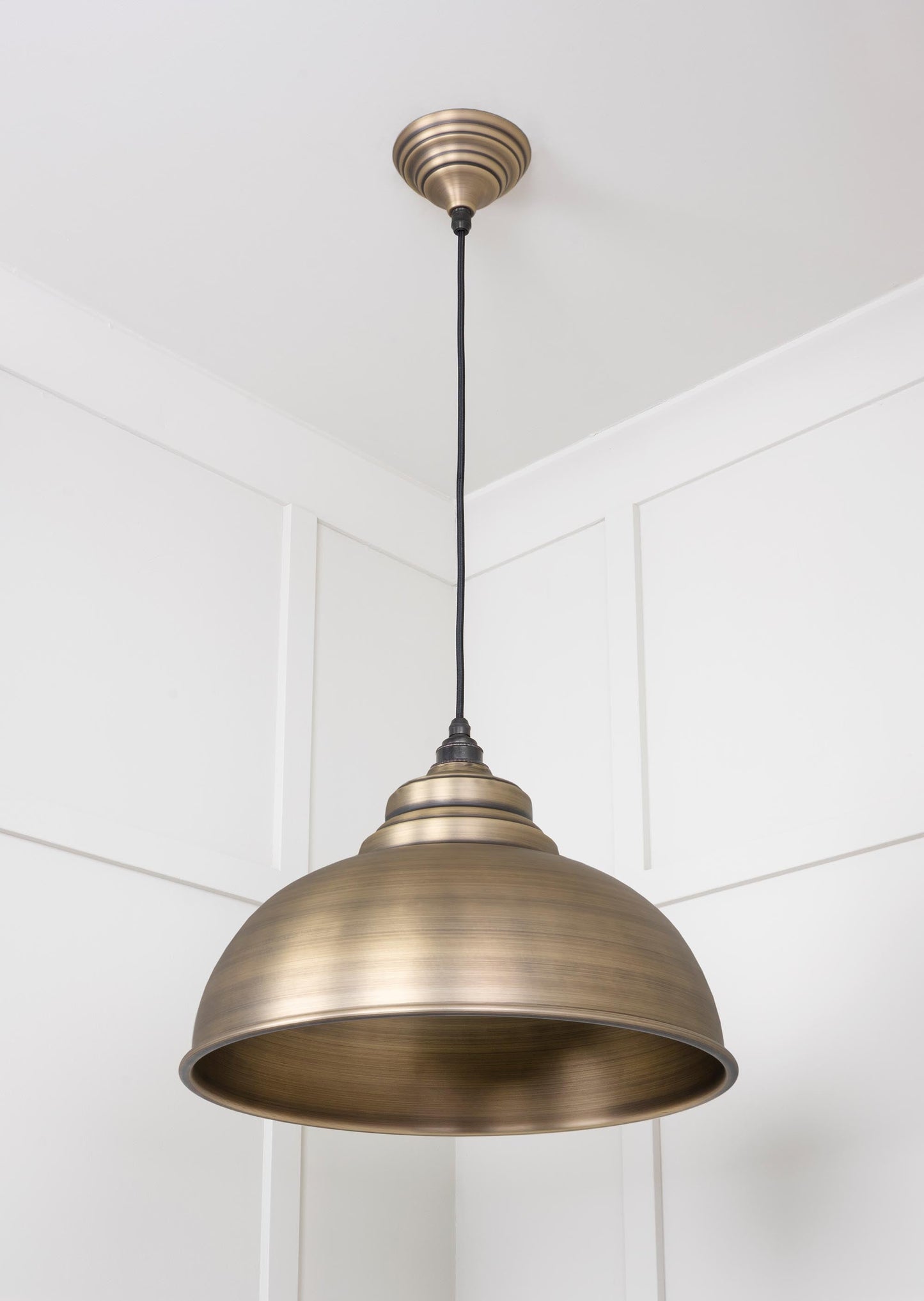 From The Anvil Aged Brass Harborne Pendant