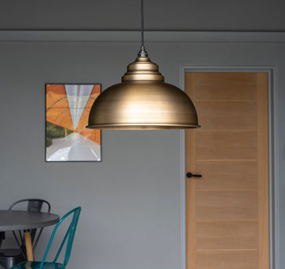 From The Anvil Aged Brass Harborne Pendant