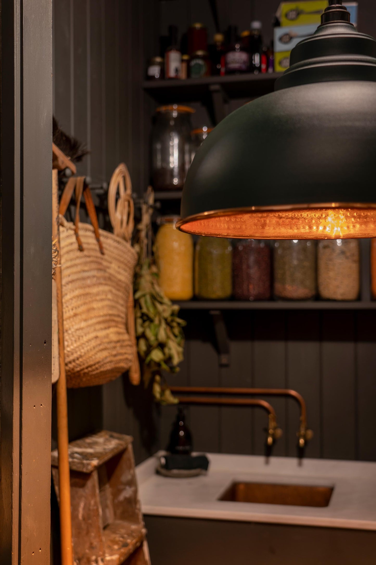 From The Anvil Hammered Copper Harborne Pendant