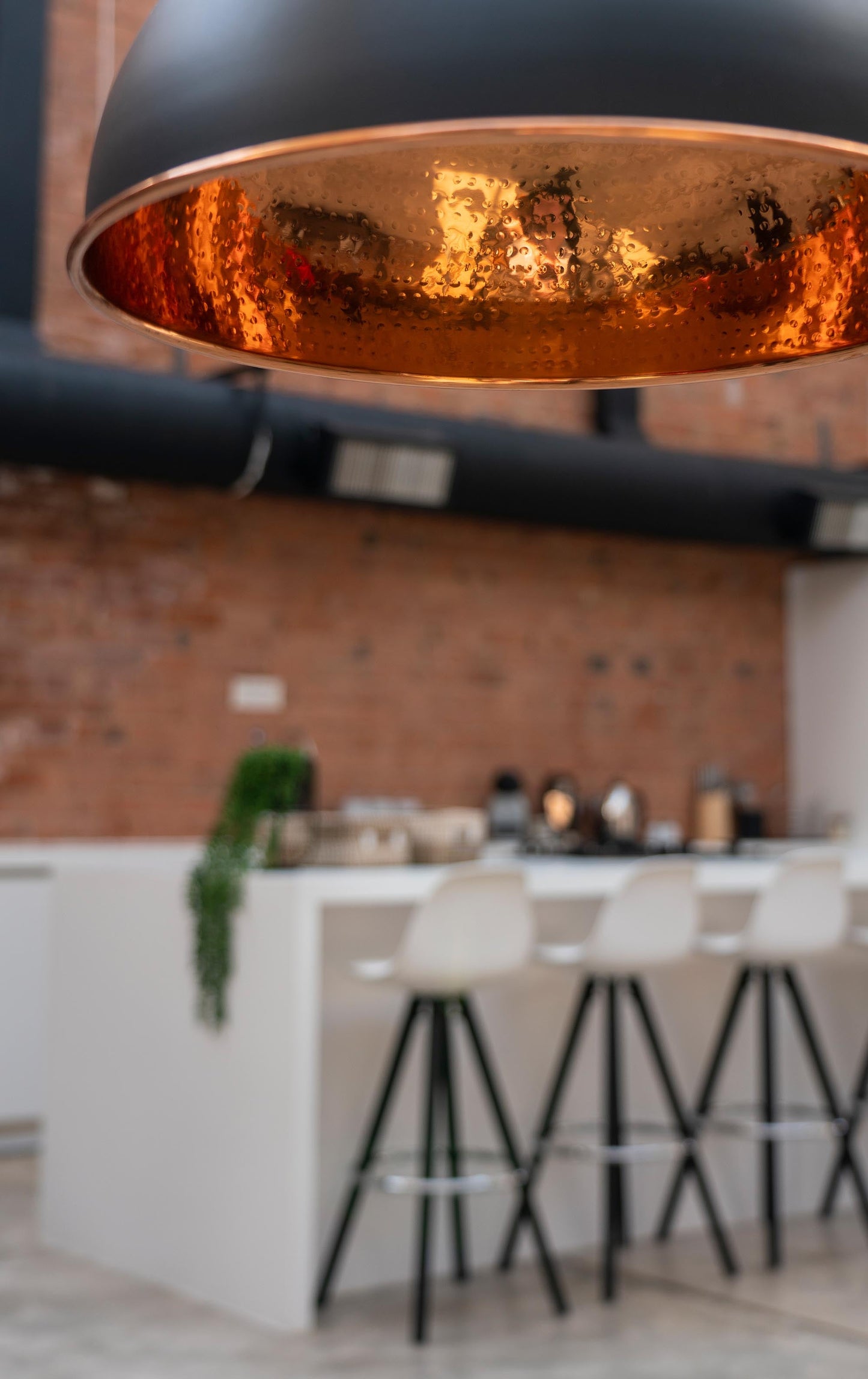 From The Anvil Hammered Copper Harborne Pendant