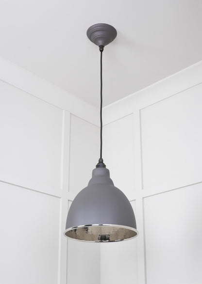 From The Anvil Hammered Nickel Brindley Pendant