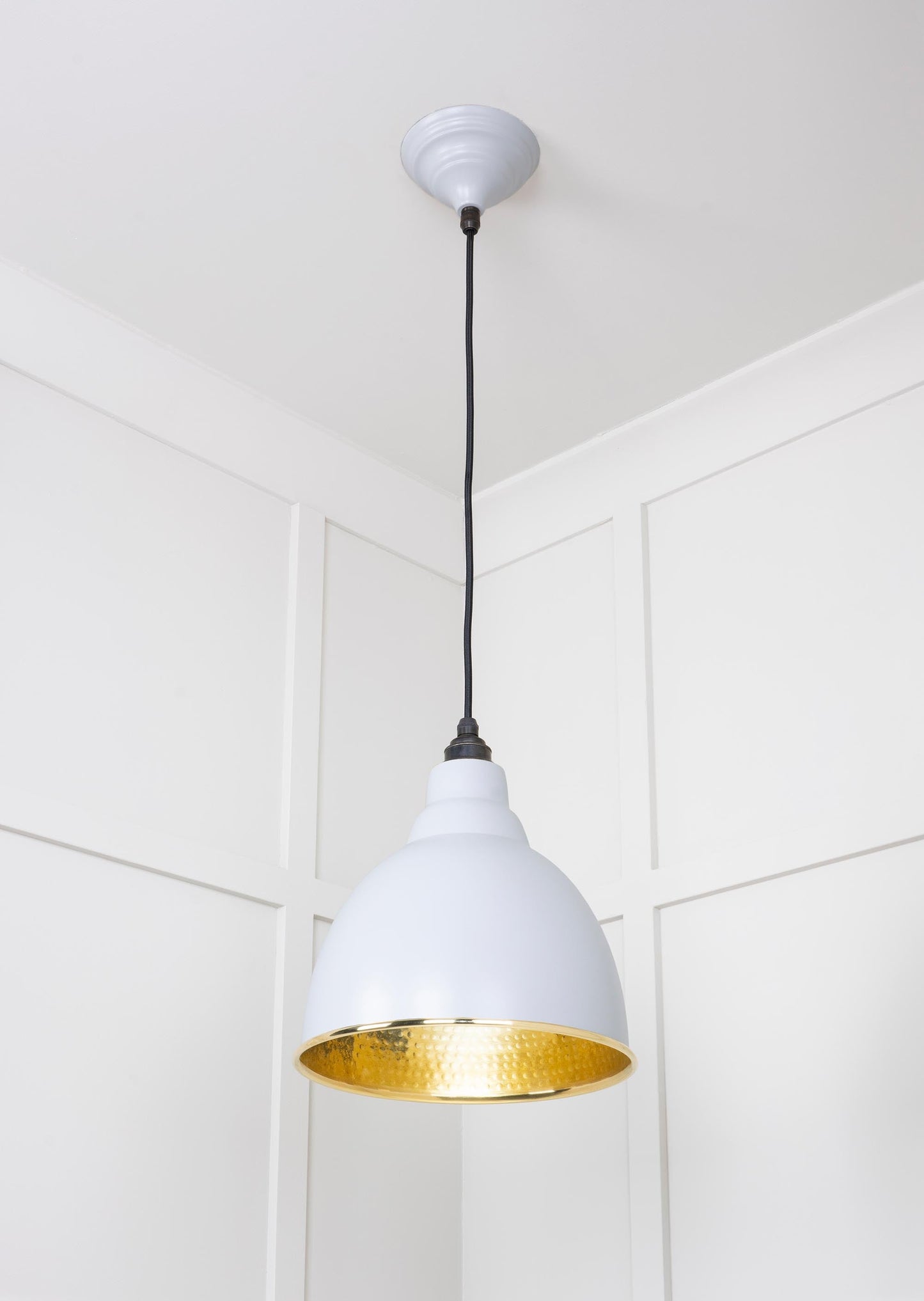 From The Anvil Hammered Brass Brindley Pendant