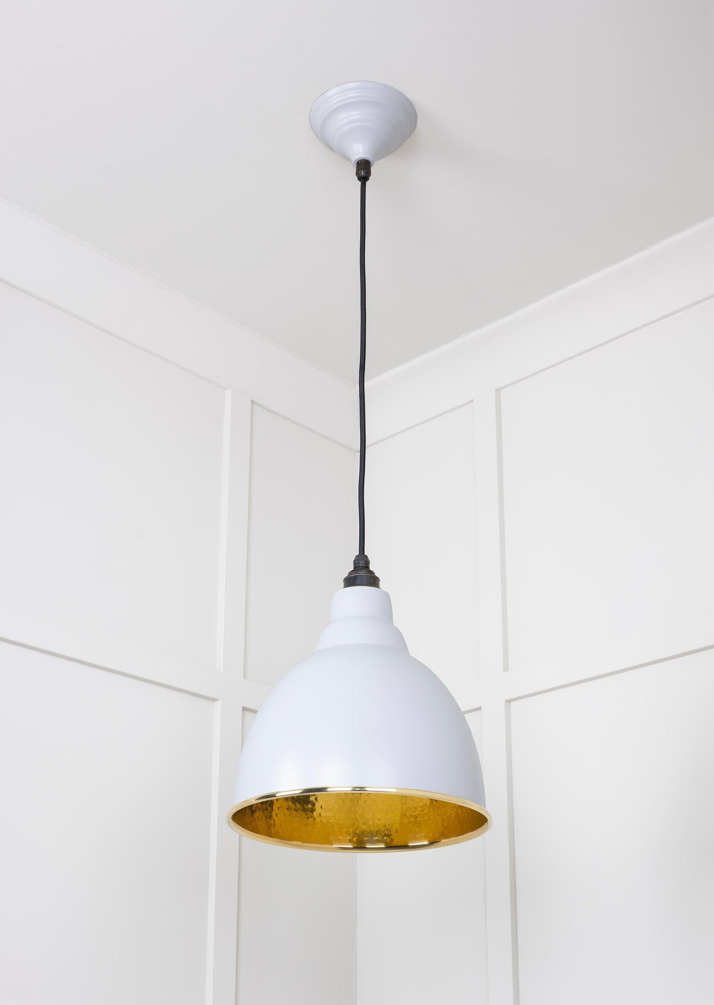From The Anvil Hammered Brass Brindley Pendant