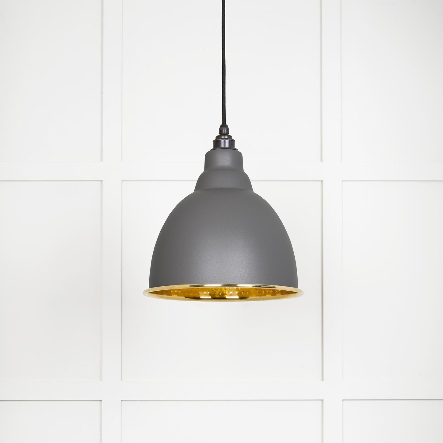 From The Anvil Hammered Brass Brindley Pendant