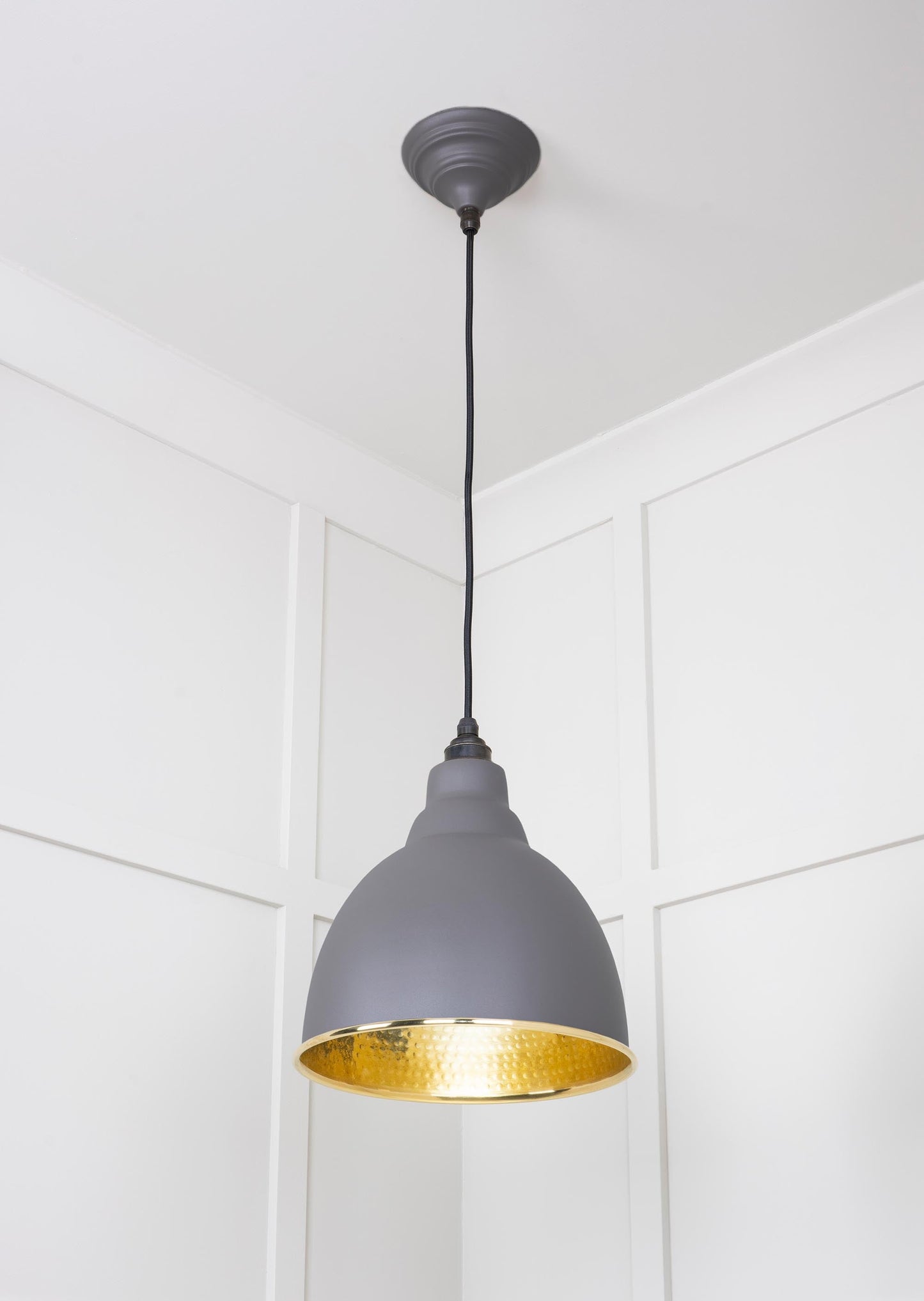 From The Anvil Hammered Brass Brindley Pendant