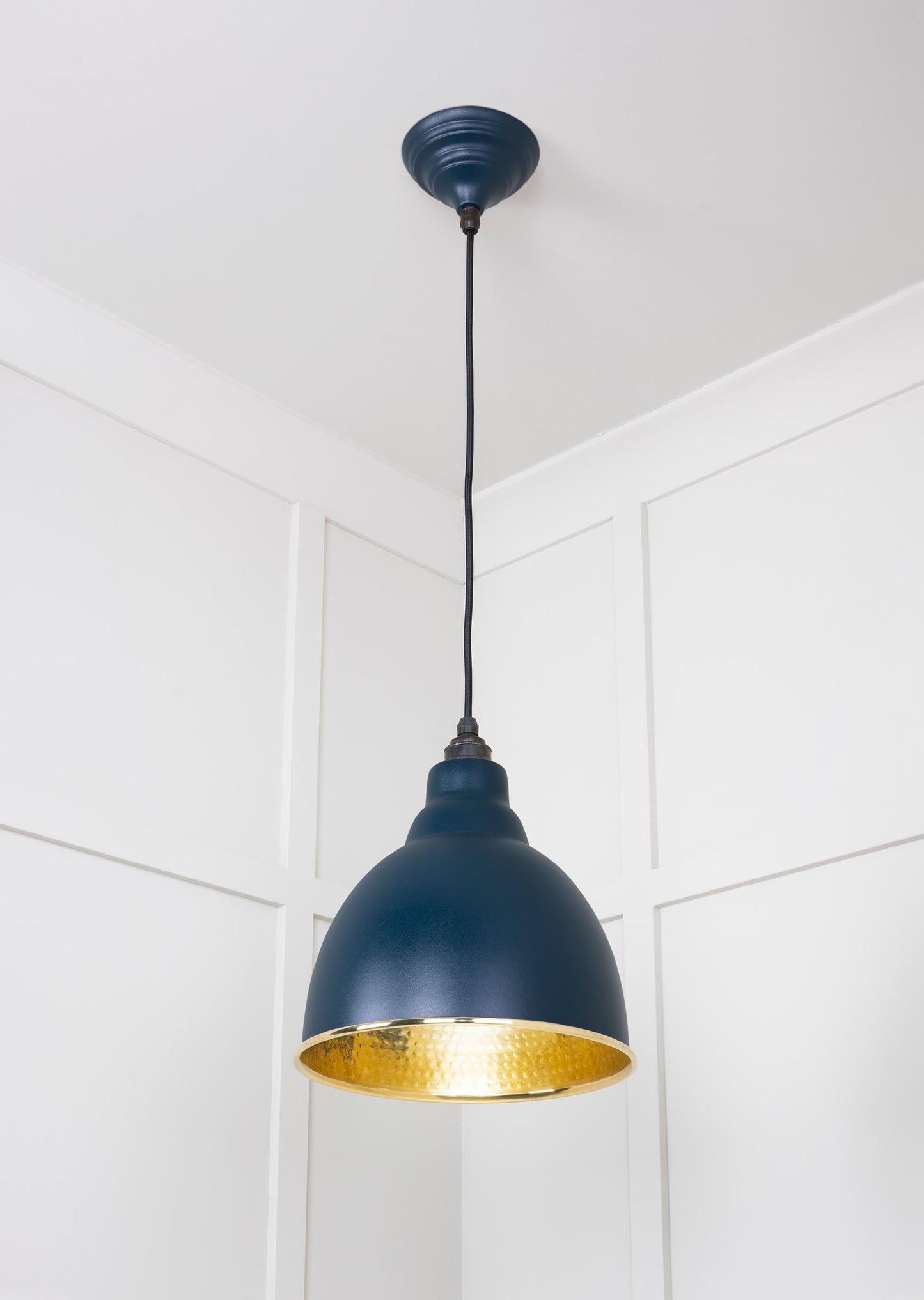 From The Anvil Hammered Brass Brindley Pendant