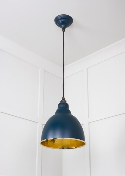 From The Anvil Hammered Brass Brindley Pendant