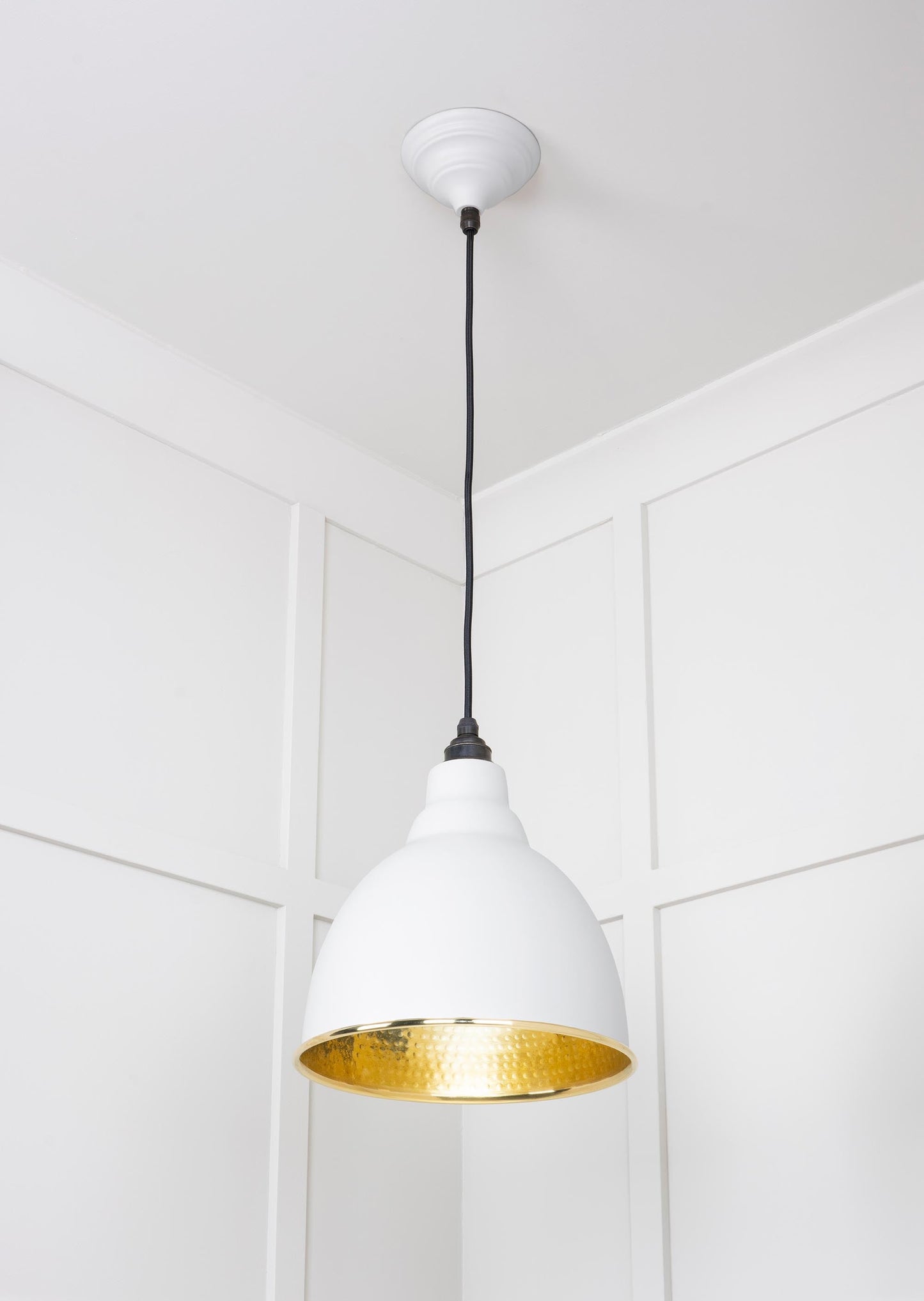 From The Anvil Hammered Brass Brindley Pendant