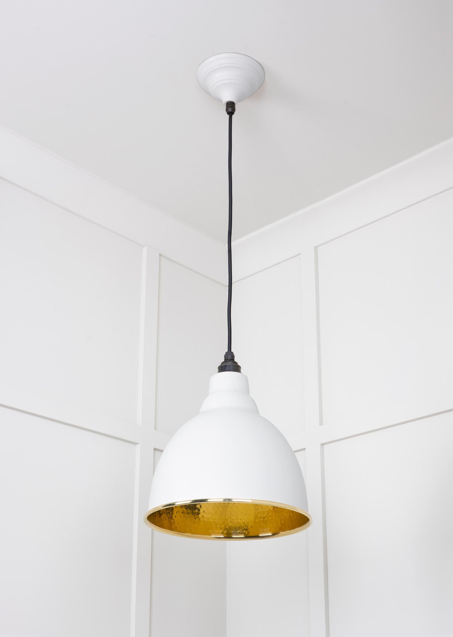 From The Anvil Hammered Brass Brindley Pendant
