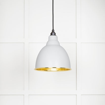 From The Anvil Hammered Brass Brindley Pendant
