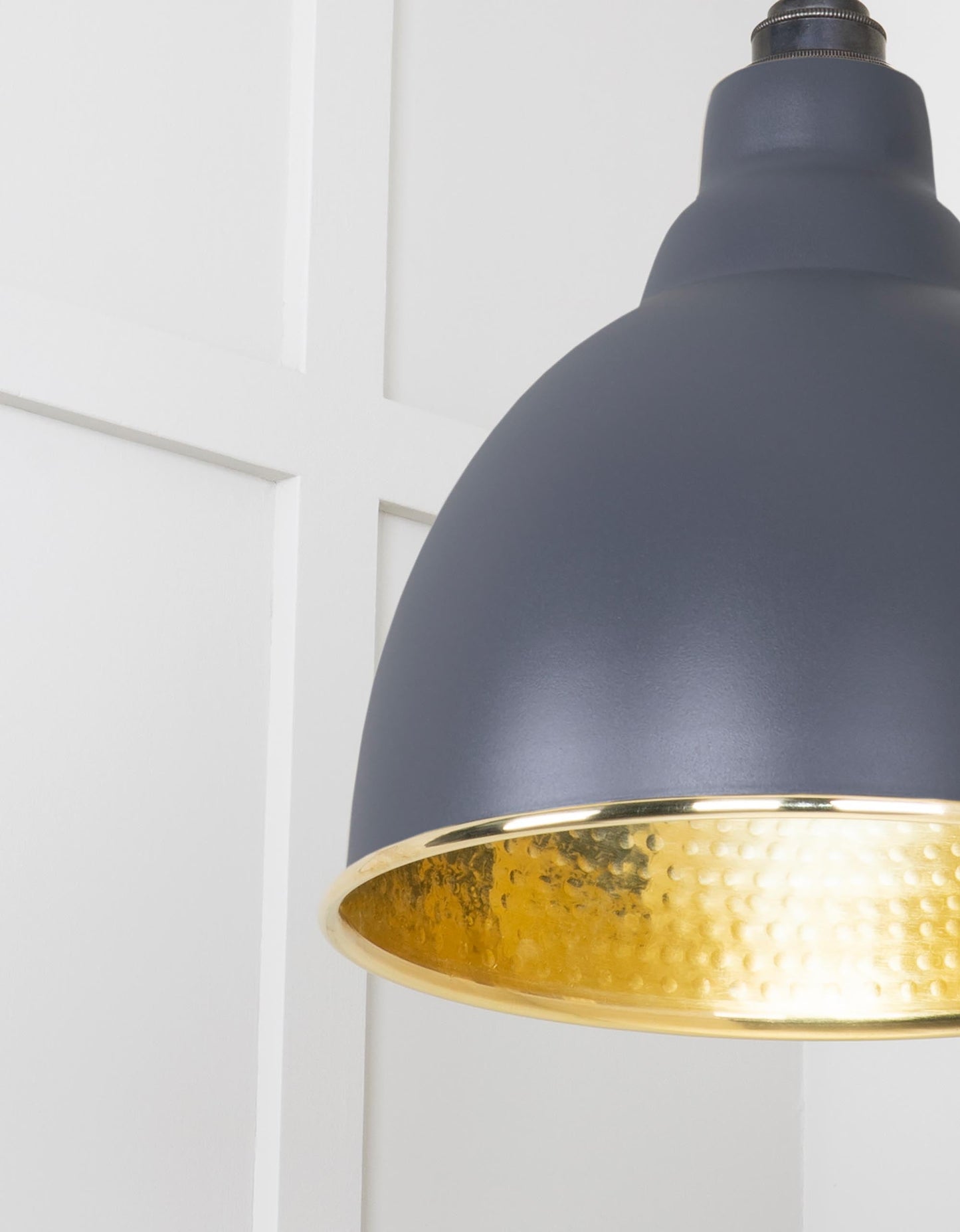 From The Anvil Hammered Brass Brindley Pendant