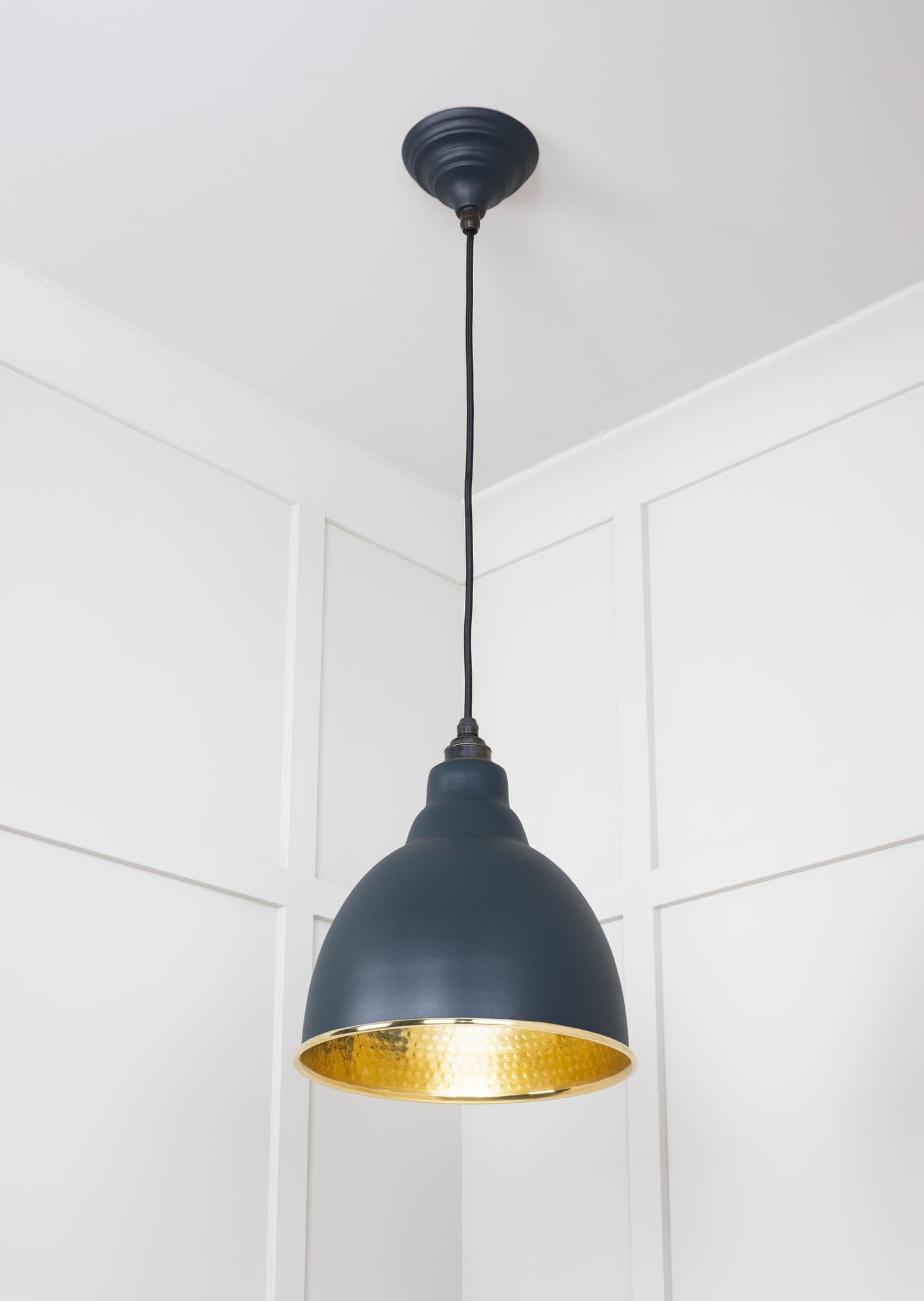 From The Anvil Hammered Brass Brindley Pendant