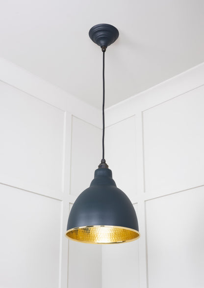 From The Anvil Hammered Brass Brindley Pendant