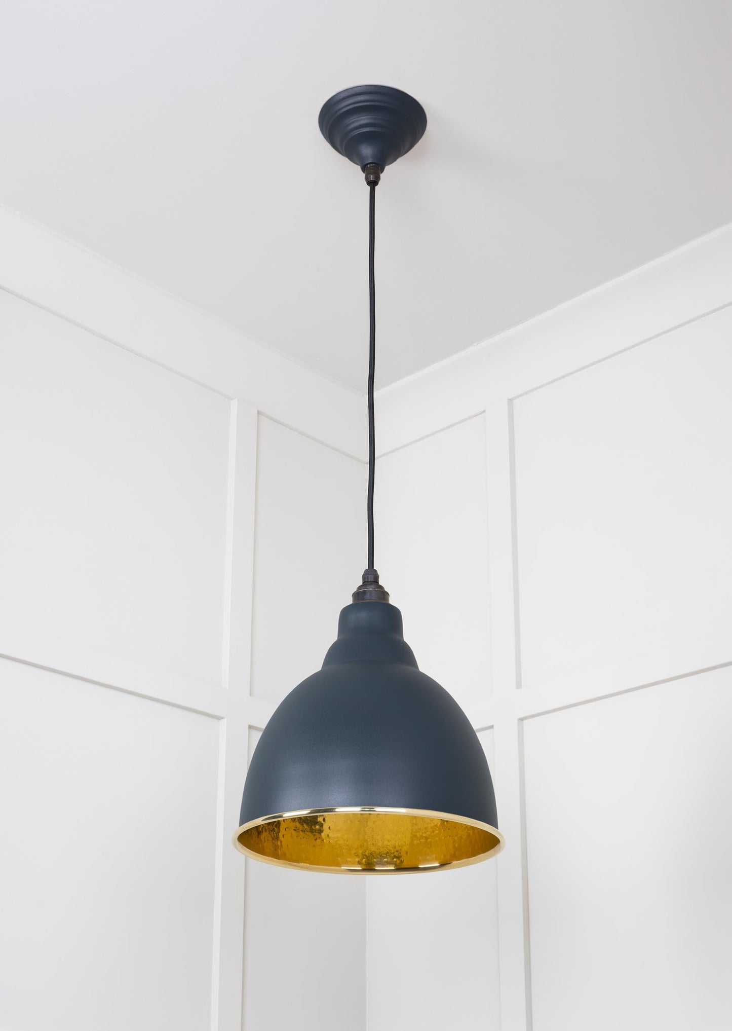 From The Anvil Hammered Brass Brindley Pendant