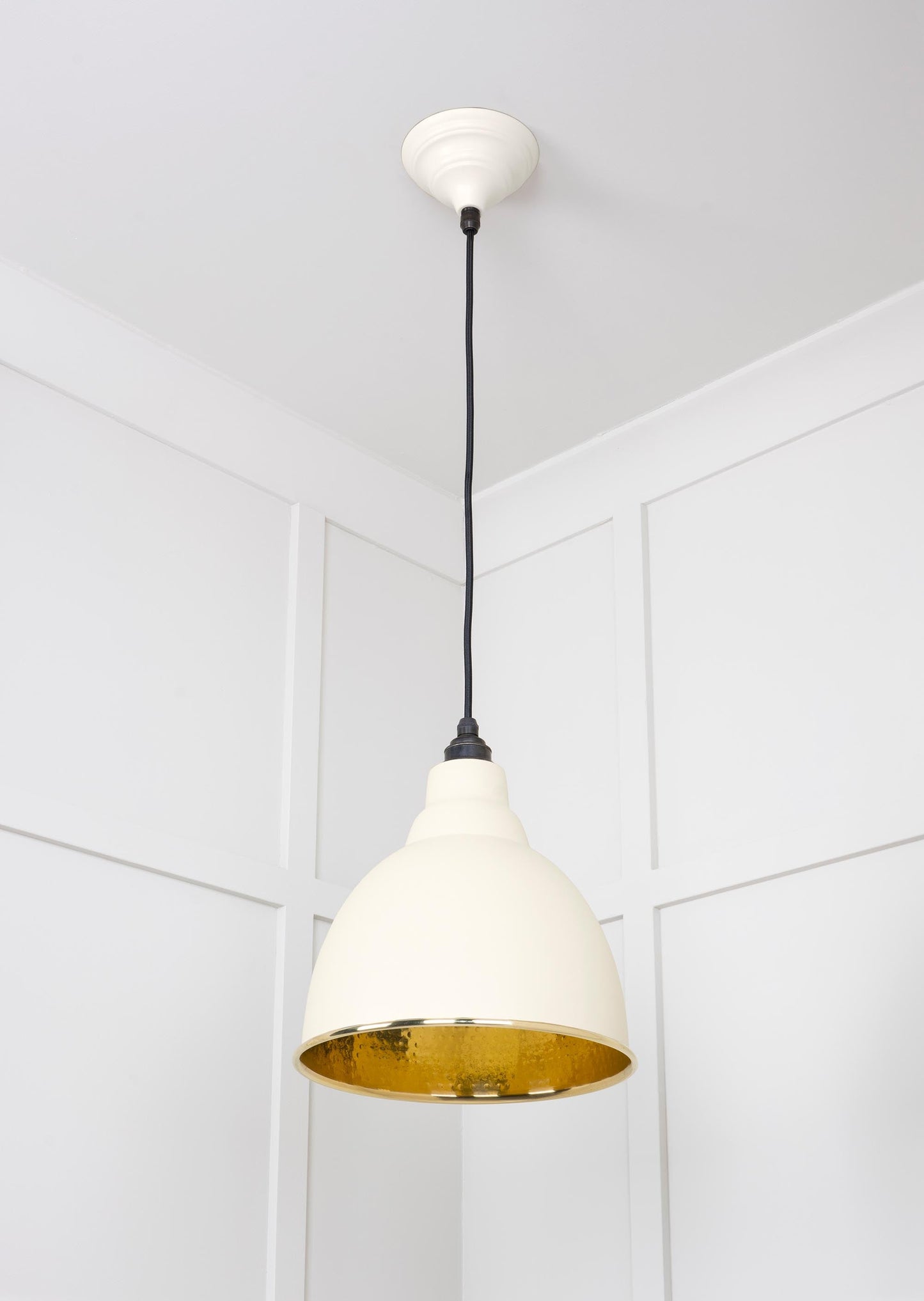 From The Anvil Hammered Brass Brindley Pendant