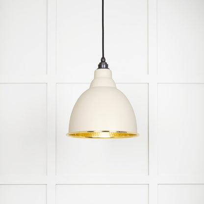 From The Anvil Hammered Brass Brindley Pendant
