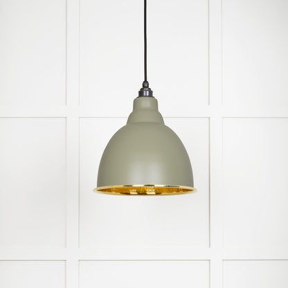 From The Anvil Hammered Brass Brindley Pendant