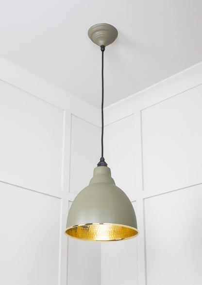 From The Anvil Hammered Brass Brindley Pendant