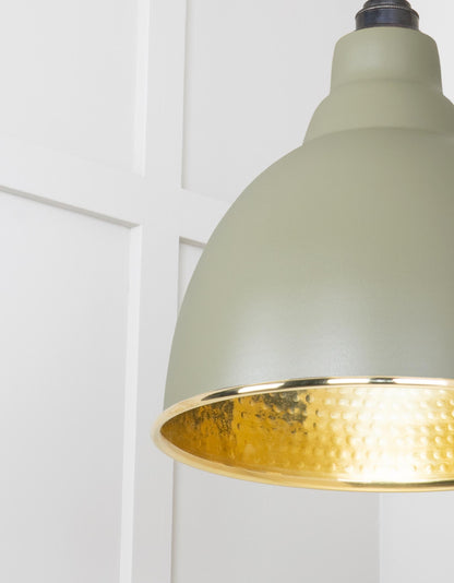 From The Anvil Hammered Brass Brindley Pendant
