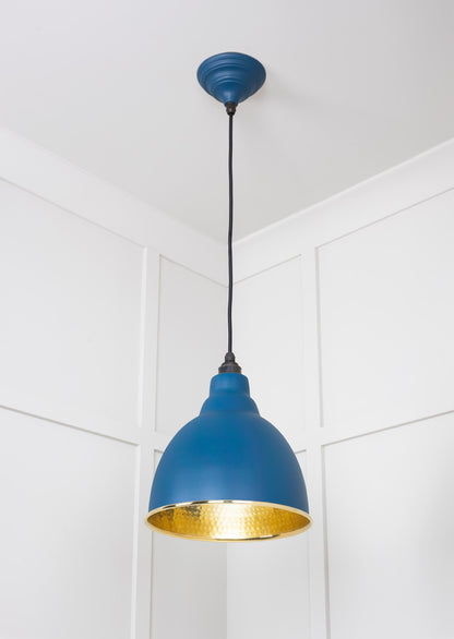 From The Anvil Hammered Brass Brindley Pendant