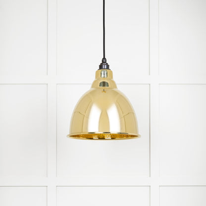 From The Anvil Hammered Brass Brindley Pendant