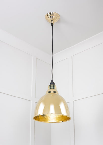 From The Anvil Hammered Brass Brindley Pendant