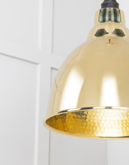 From The Anvil Hammered Brass Brindley Pendant