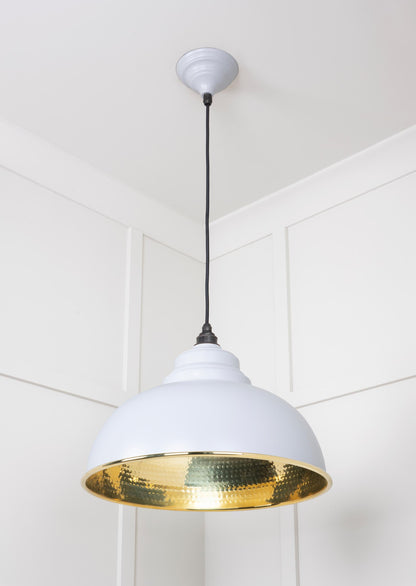 From The Anvil Hammered Brass Harborne Pendant