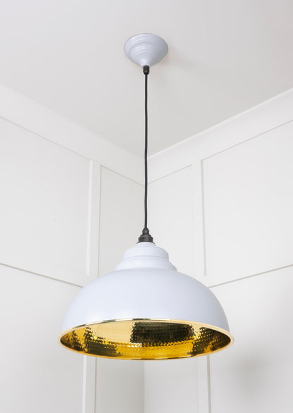 From The Anvil Hammered Brass Harborne Pendant
