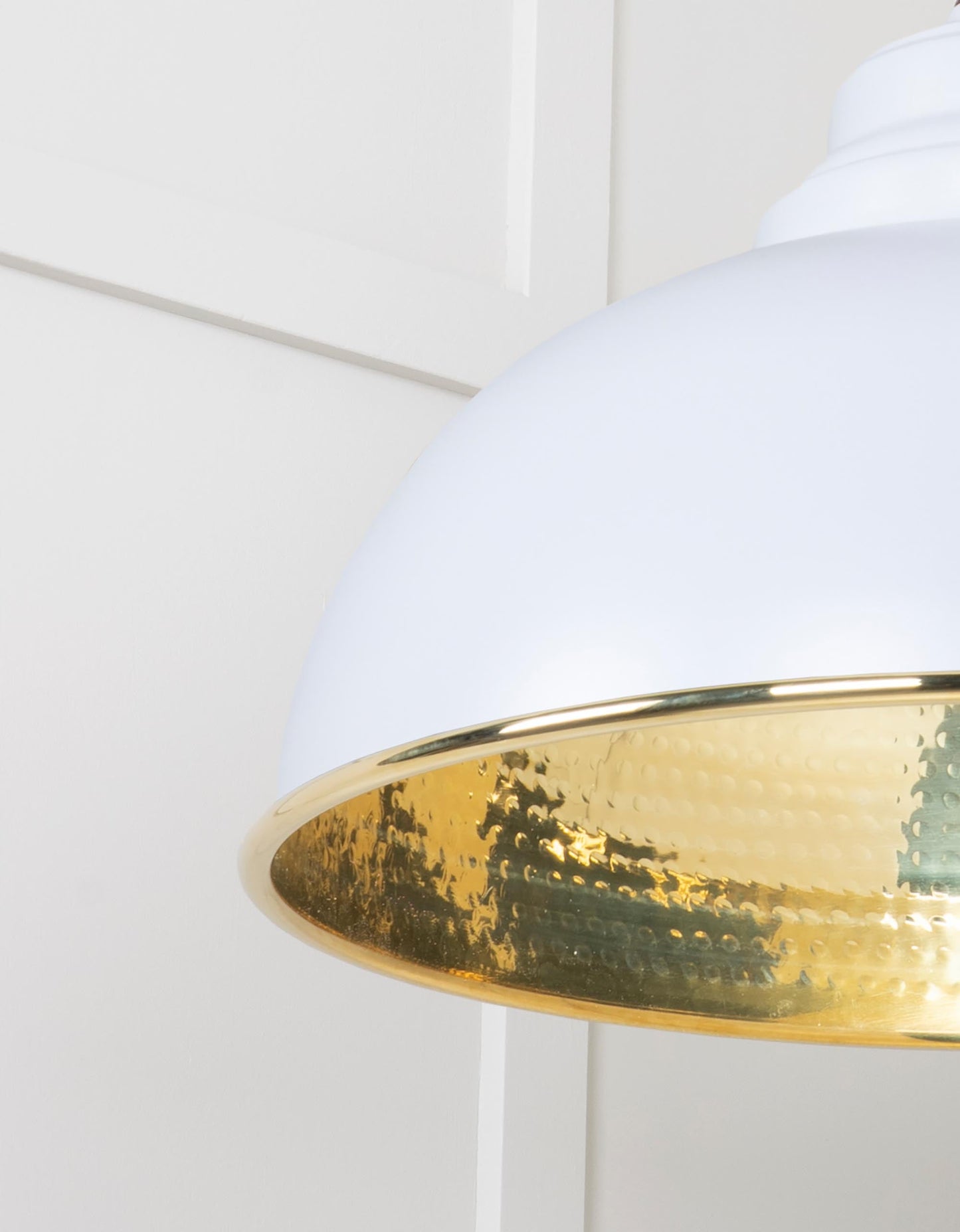 From The Anvil Hammered Brass Harborne Pendant