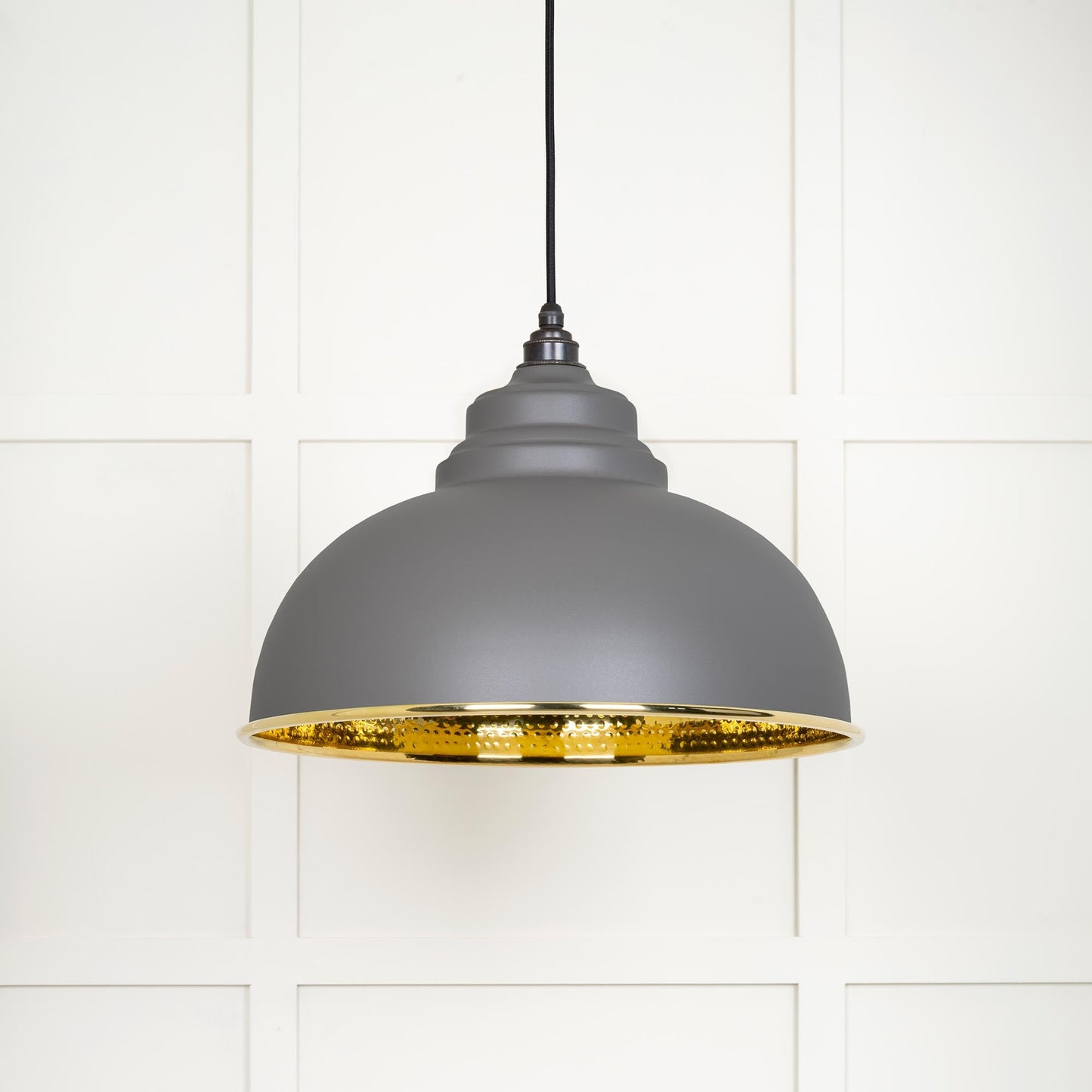 From The Anvil Hammered Brass Harborne Pendant