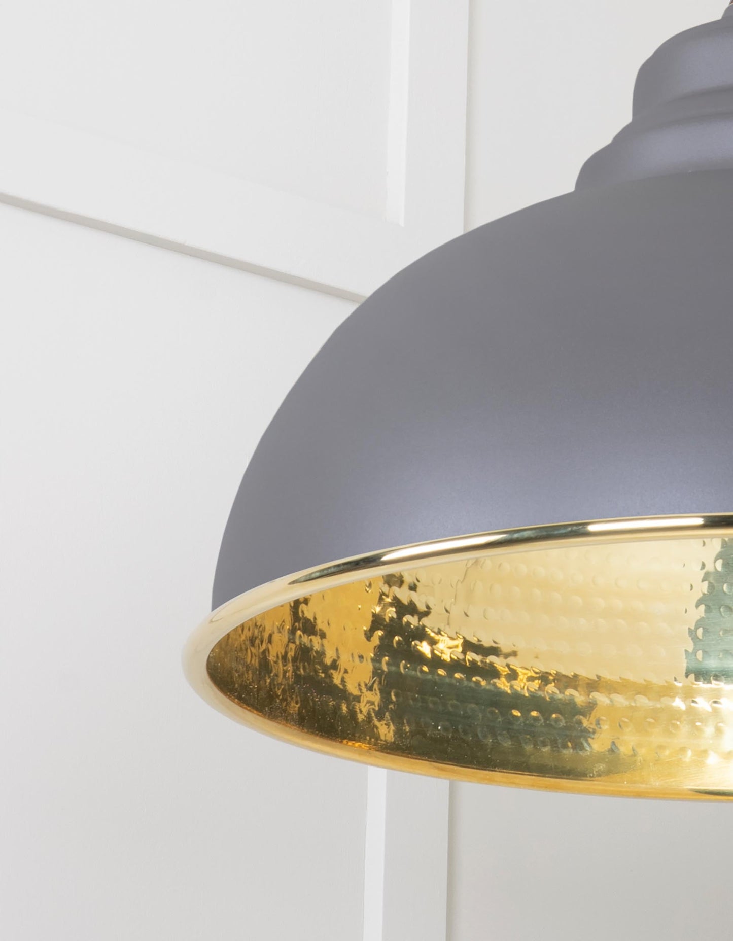 From The Anvil Hammered Brass Harborne Pendant