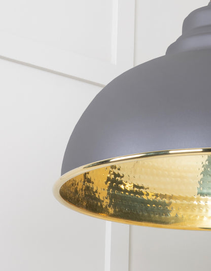 From The Anvil Hammered Brass Harborne Pendant