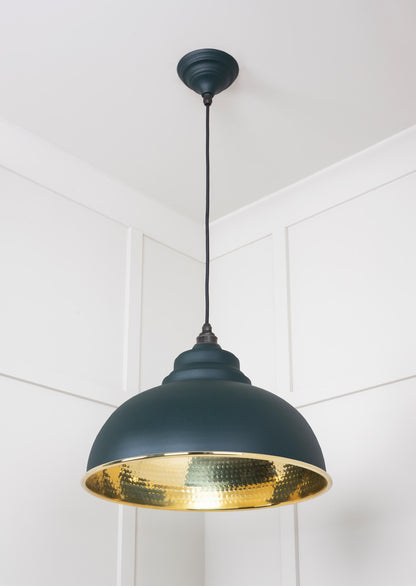 From The Anvil Hammered Brass Harborne Pendant