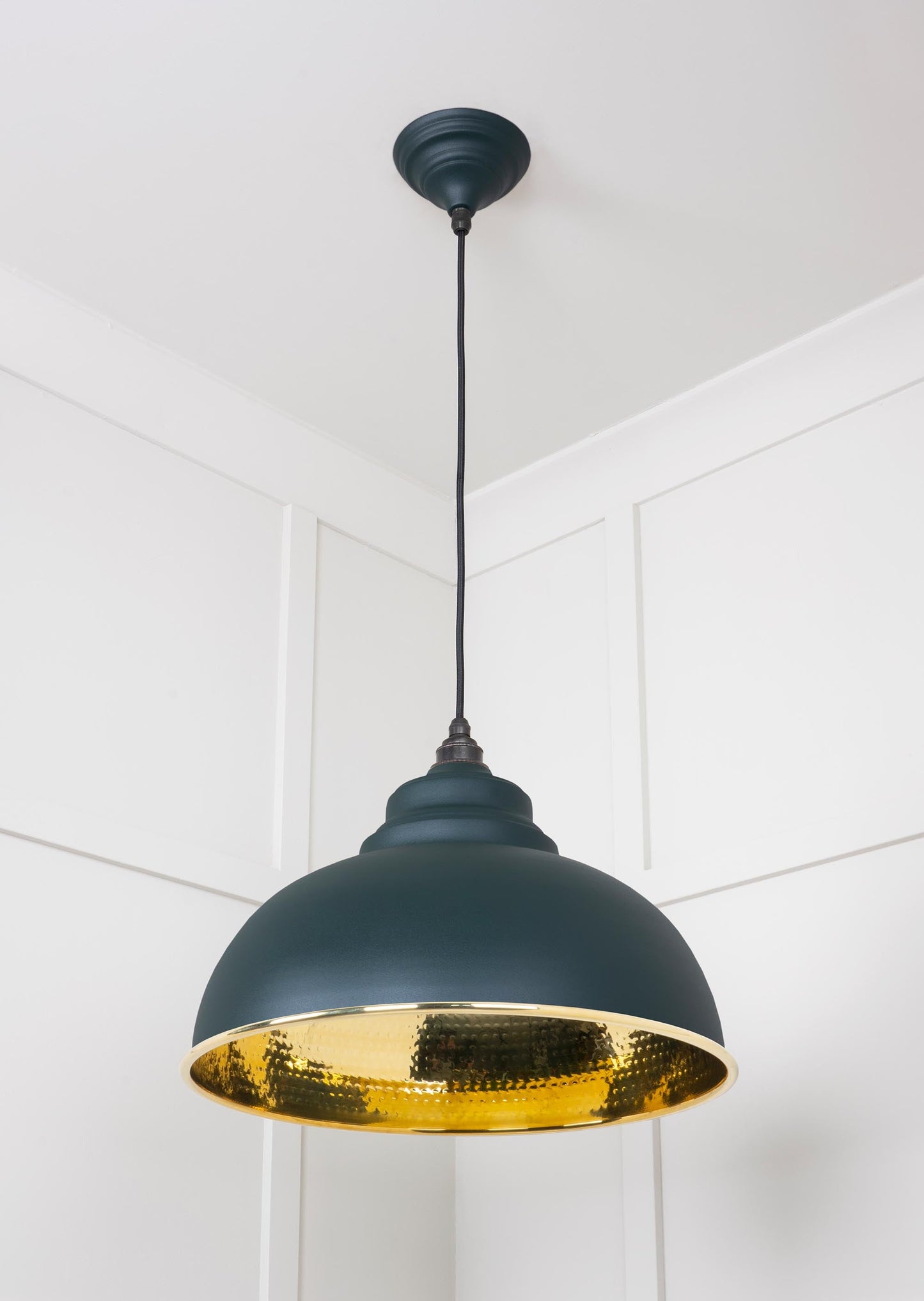 From The Anvil Hammered Brass Harborne Pendant