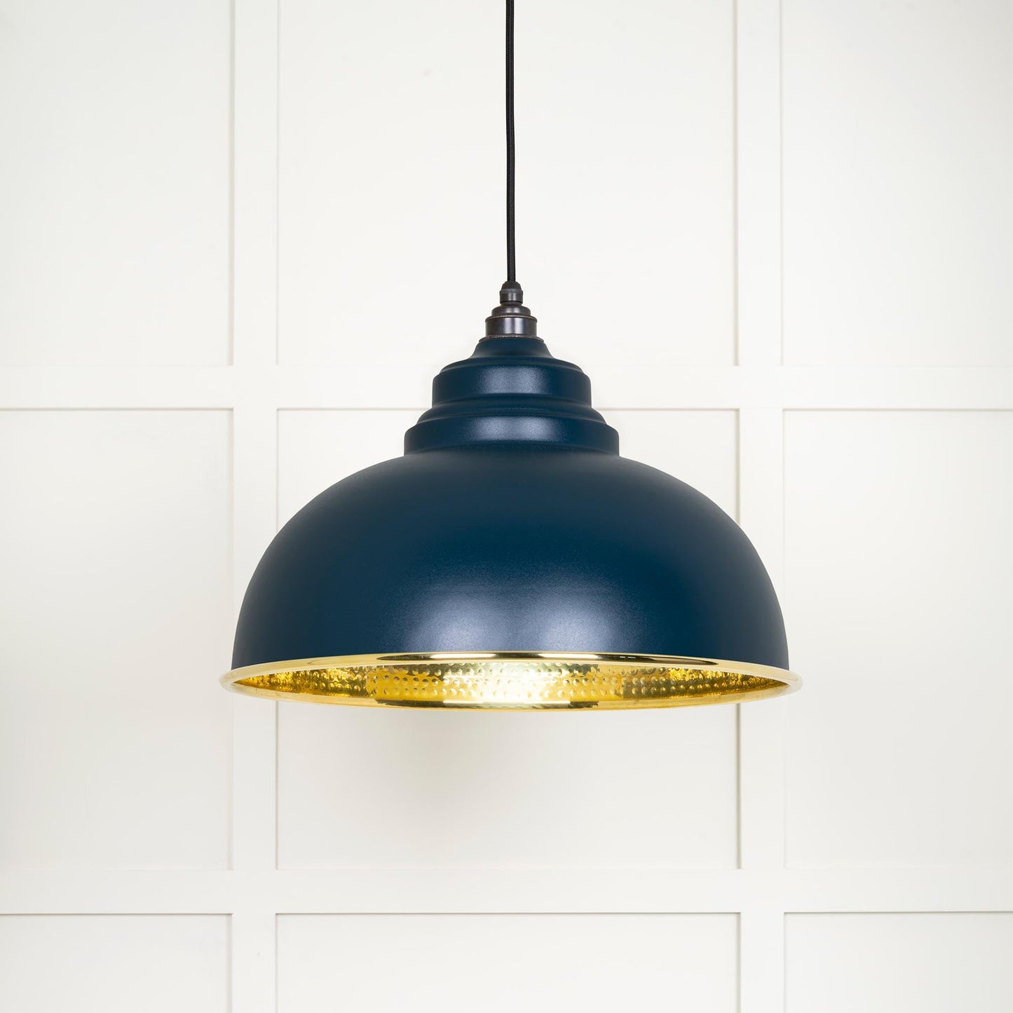 From The Anvil Hammered Brass Harborne Pendant